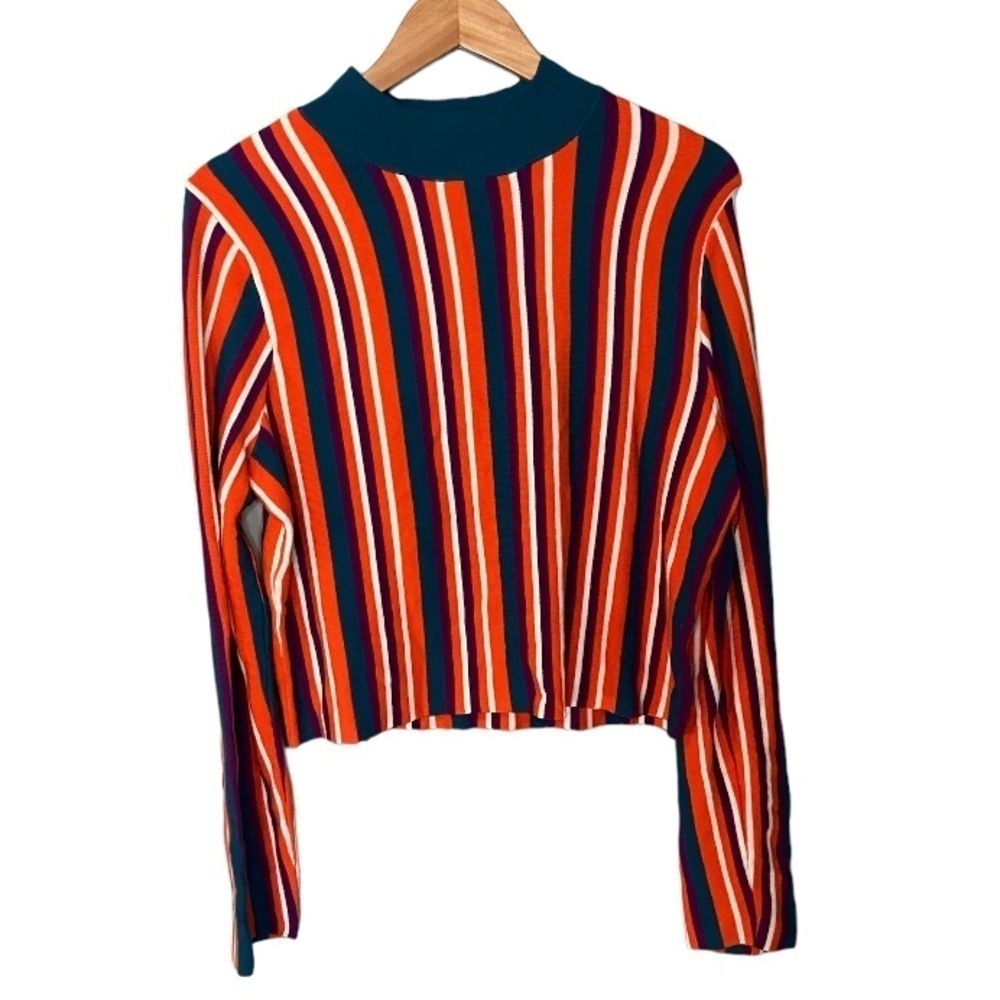 Victor Glemaud for Target Retro Striped Mock Neck Sweater - Picture 3 of 11